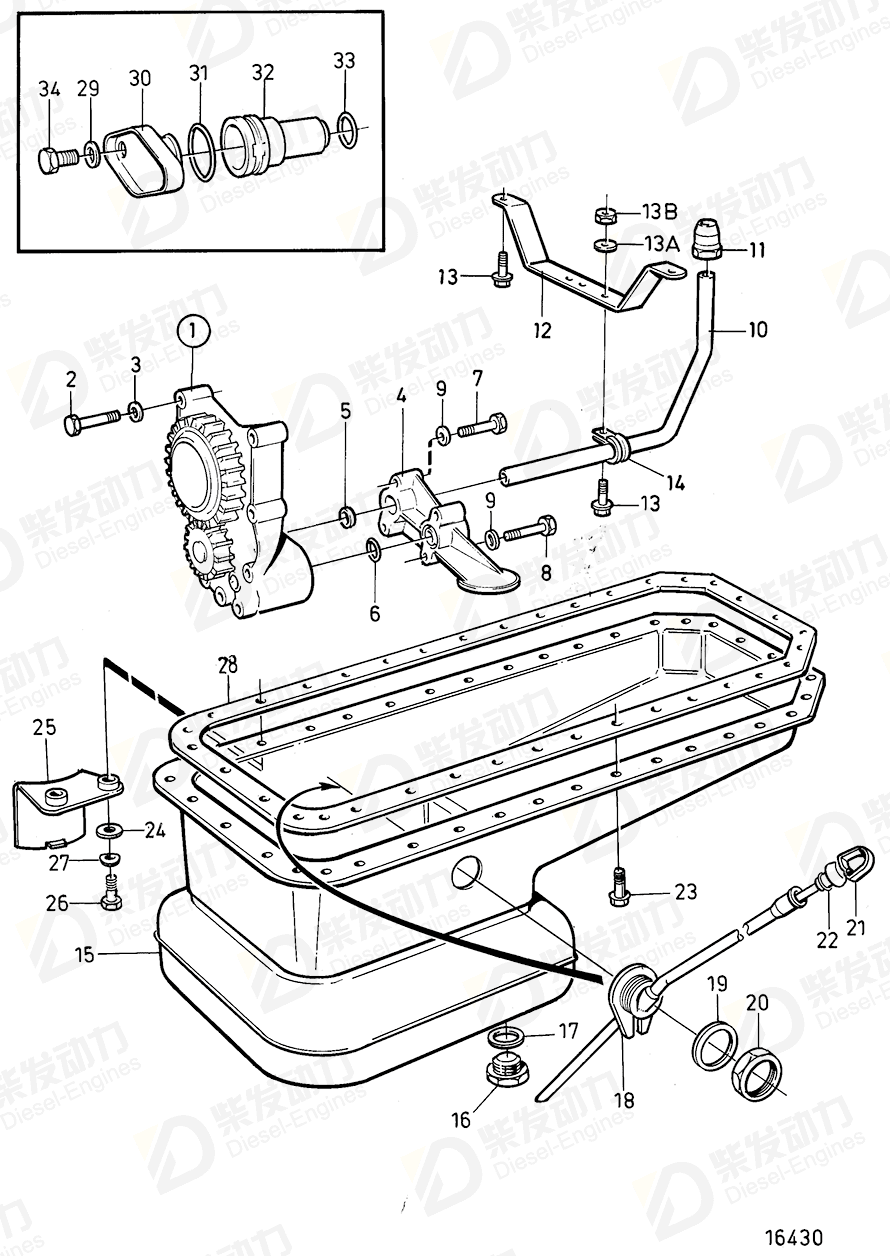 volvo penta Dipstick 3826903 Drawing volvo penta Dipstick 3826903 Drawing